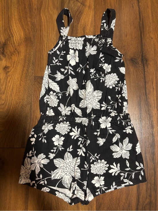 The Children's Place Other - The Children’s Place Girls’ Sleeveless Floral Romper - Black 5/6